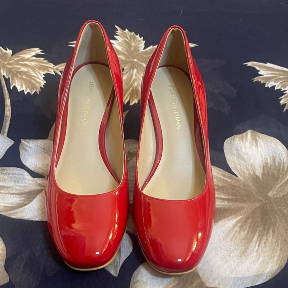 Stuart Weitzman Glossy Red Heels